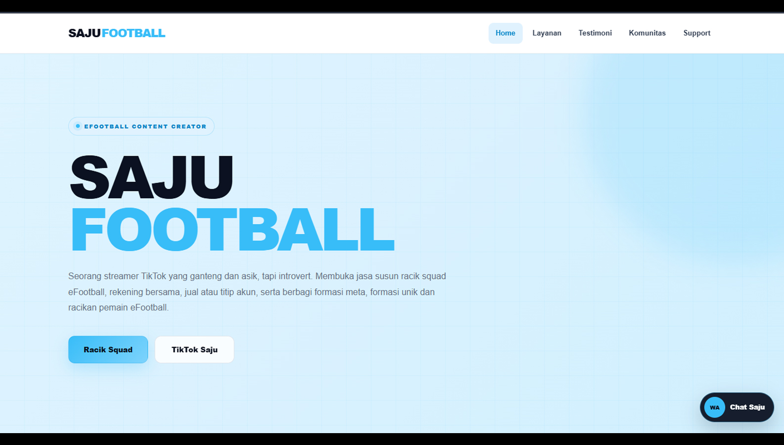 Preview website Saju Football